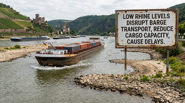 Rhine Levels Still Disrupting Transport